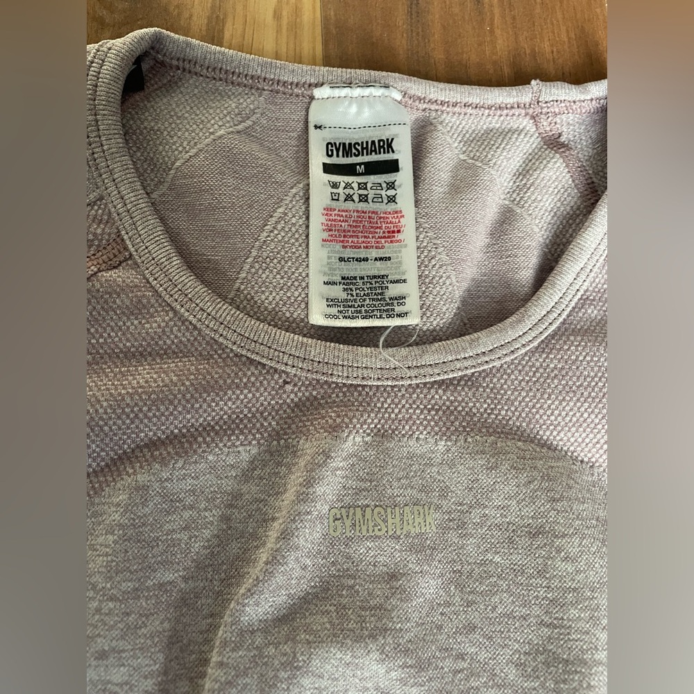 Gymshark Flex Long Sleeve Cropped Tee with Cutout Womens Med - Picture 5 of 9